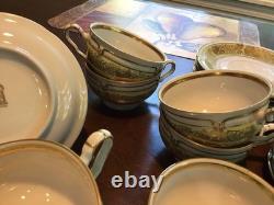 Beautiful Royal Heidelberg Winterling Germany Yellow Cups & Saucers Set Of 11 +