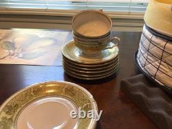 Beautiful Royal Heidelberg Winterling Germany Yellow Cups & Saucers Set Of 11 +