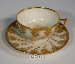 Belleek Willets Gold Gilded Cup & Saucer