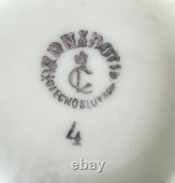 Bernadotte Czech Gold Tea Set Service For 6 Teapot Sugar Creamer Cups & Saucers