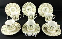 Bernardaud Constance Demitasse Cup & Saucer Limoges Gold Near Mint in Box SET/6