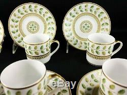 Bernardaud Constance Demitasse Cup & Saucer Limoges Gold Near Mint in Box SET/6