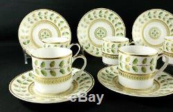 Bernardaud Constance Demitasse Cup & Saucer Limoges Gold Near Mint in Box SET/6