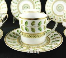 Bernardaud Constance Demitasse Cup & Saucer Limoges Gold Near Mint in Box SET/6