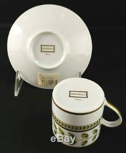 Bernardaud Constance Demitasse Cup & Saucer Limoges Gold Near Mint in Box SET/6