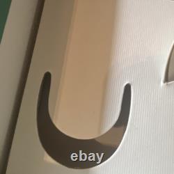 Bernardaud Salsa Porcelain White Gold Rim Espresso Cups & Saucers Set of 2