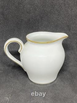 Bing & Grondahl B&G White Sugar, Creamer, 6 Demitasse Cups & Saucers Gold Trim