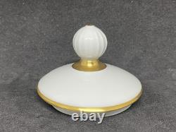 Bing & Grondahl B&G White Sugar, Creamer, 6 Demitasse Cups & Saucers Gold Trim