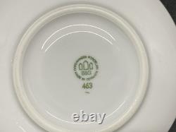 Bing & Grondahl B&G White Sugar, Creamer, 6 Demitasse Cups & Saucers Gold Trim