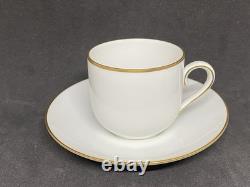 Bing & Grondahl B&G White Sugar, Creamer, 6 Demitasse Cups & Saucers Gold Trim