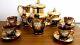 Bohemian Ornate Gold & Purple Glass Tea Set 4 Cups & Saucers Pot Sugar Creamer