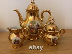 Bondware Fine China Vintage Complete Gold Tea Set- 6 Piece Complete Set