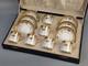 Brown Westhead Cauldon Rose Garlands Gilt Border Porcelain Coffee Set In Case