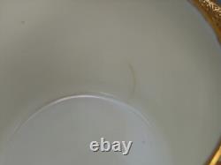 Brown Westhead Cauldon Rose Garlands Gilt Border Porcelain Coffee Set in Case