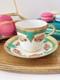 Brown Westhead Moore Teacup And Saucer, Gilded, Handpainted Flowers, Turquoise