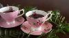 Bt T Floral Tea Cups And Saucers Set Of 2 Pink 8 Oz