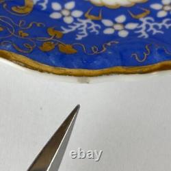 C1835 Antique 28 Piece Tea Set Davenport Blue Gold Gilt Cup & Saucers Jug, Bowl