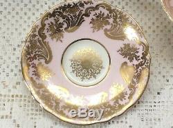 C1939 Paragon Double Warrant Hand-decorated Lavish Gold Pink Cup & Saucer