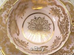 C1939 Paragon Double Warrant Hand-decorated Lavish Gold Pink Cup & Saucer