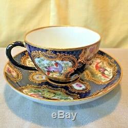 CHELSEA PORCELAIN BIRD & BUGS TEA CUP & SAUCER GILDED HAND PAINTED ANTIQUE c1760