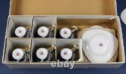 COFFEE / tea set for 12 THUN Studio Delta porcelain Jirí Lastovicka blue & gold