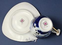 COFFEE / tea set for 12 THUN Studio Delta porcelain Jirí Lastovicka blue & gold