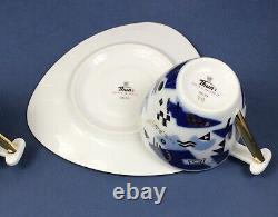 COFFEE / tea set for 12 THUN Studio Delta porcelain Jirí Lastovicka blue & gold