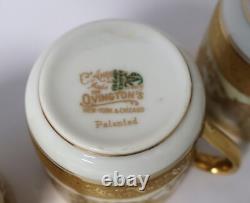 C. Ahrenfeldt Limoges Depose Gold-Encrusted (Set of 6) Demitasse Cups & Saucers