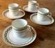 C Mid 1920s Royal Doulton Set Of Coffee Cups & Saucers Green Laurel Pattern