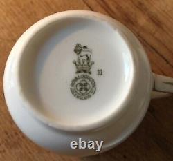 C MID 1920s Royal Doulton Set Of Coffee Cups & Saucers Green Laurel Pattern