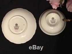 Cabbage Red Rose Paragon Tea Cup&Saucer Warrant Queen Lots Gold CrackDisplayOnly