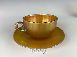 Carder Steuben Gold Cup & Saucer Favrile Stunning & Rare