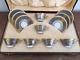 Cased Art Deco Tea Set For 6, Schlaggenwald, Czechoslovakia Gilt, Silver Nudes