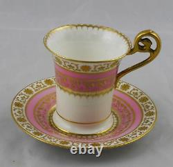 Cauldon Gold Encrusted Cabinet Cup & Saucer Gilman Collamore & Co 5th Ave NYC