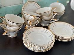 Century Ware by Salem STREAMLINE by Salem Art Deco China Cups and Saucers