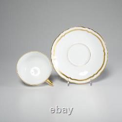 Ceralene Raynaud Limoges Marie Antoinette Gold White 6 Tea Cups 6 Saucers A