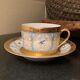 Charles Field Haviland Pompadour Birds 2 Flat Cup And Saucer Set Limoges France