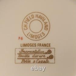 Charles Field Haviland Pompadour Birds 2 Flat Cup and Saucer Set Limoges France