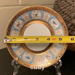 Charles Field Haviland Pompadour Birds 2 Flat Cup and Saucer Set Limoges France