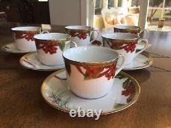 Charter Club Fashion Buffet Gold Cups And Saucers Set of 6