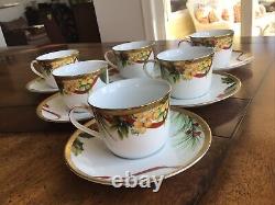 Charter Club Fashion Buffet Gold Cups And Saucers Set of 6