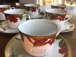 Charter Club Fashion Buffet Gold Cups And Saucers Set of 6