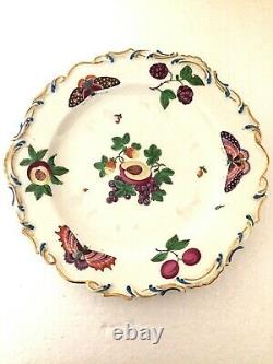 Chelsea Porcelain Gold Anchor Plate Superb Painted Fruit & Butterflies C1765