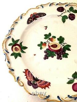 Chelsea Porcelain Gold Anchor Plate Superb Painted Fruit & Butterflies C1765