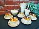 Chodziez Mid Century Retro Coffee Set, Rare Gilded Modernist Vintage Coffee Set