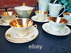 Chodziez MID Century Retro Coffee Set, Rare Gilded Modernist Vintage Coffee Set