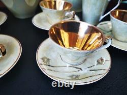 Chodziez MID Century Retro Coffee Set, Rare Gilded Modernist Vintage Coffee Set