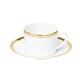 Christofle'malmaison' Gold Tea/coffee Cups & Saucers Unused/as New