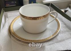 Christofle'Malmaison' Gold Tea/Coffee Cups & Saucers UNUSED/AS NEW