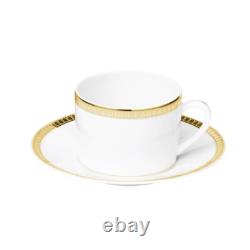 Christofle'Malmaison' Gold Tea/Coffee Cups & Saucers UNUSED/AS NEW